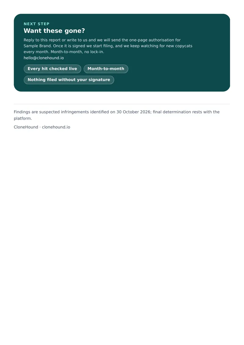 Report page 6: the next step and how to reply
